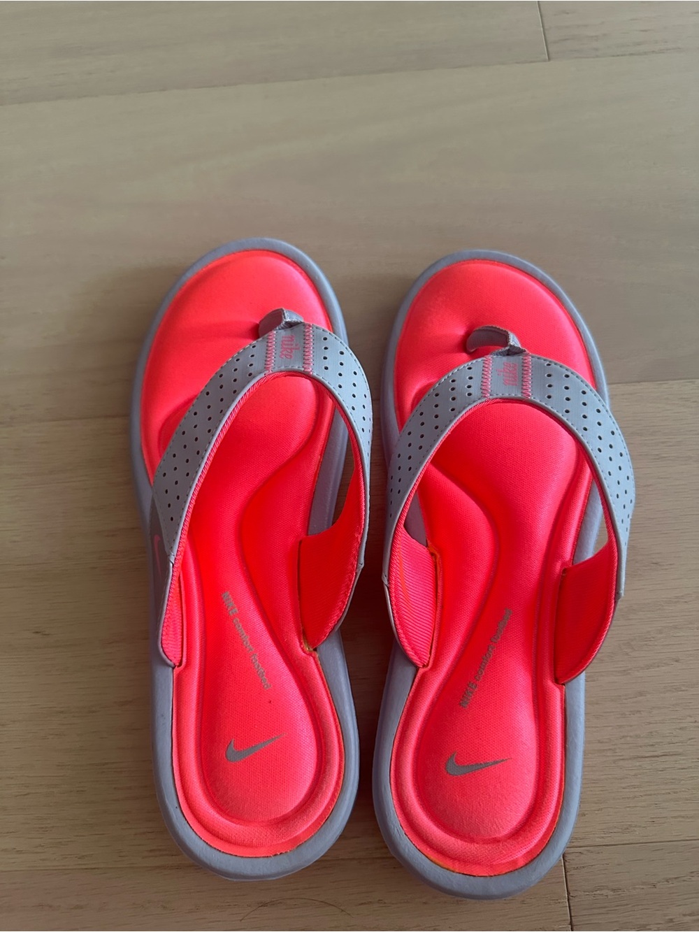Nike Coral/Pink Foam Flip Flops